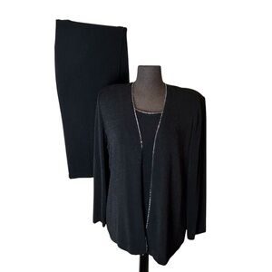 R&M Richards by Karen Kwong Women’s 3‑Piece Metallic Rhinestone Matching Size 16